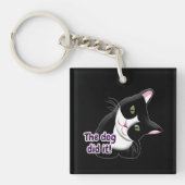 De hond deed het Cat Sleutelhanger (Voorkant)