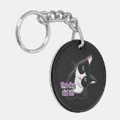 De hond deed het Cat Sleutelhanger (Voorkant Links)