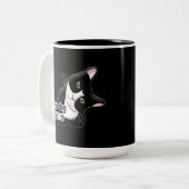De hond deed het Cat Tweekleurige Koffiemok (Voorkant links)