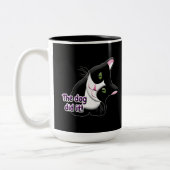 De hond deed het Cat Tweekleurige Koffiemok (Links)