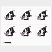 De hond deed het Cat Vierkante Sticker (Vel)