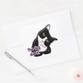 De hond deed het Cat Vierkante Sticker (Envelop)