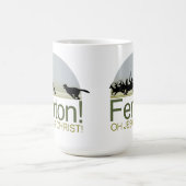 De hond die hert achtervolgt in Richmond Park Koffiemok (Center)