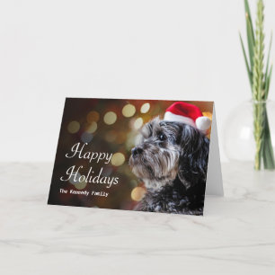 De Hond die van Kerstmis op Kerstman wachten Feestdagen Kaart