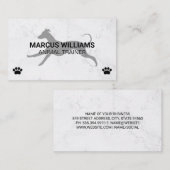 De hond draaien | Dierlijke diensten Visitekaartje (Voorkant / Achterkant)