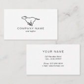 De hond draaien | Minimale hond Visitekaartje (Voorkant / Achterkant)