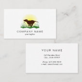 De hond draaien visitekaartje (Voorkant / Achterkant)