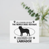 De hond draait om mijn labrador briefkaart (Staand voorkant)