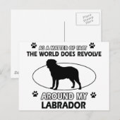 De hond draait om mijn labrador briefkaart (Voorkant / Achterkant)
