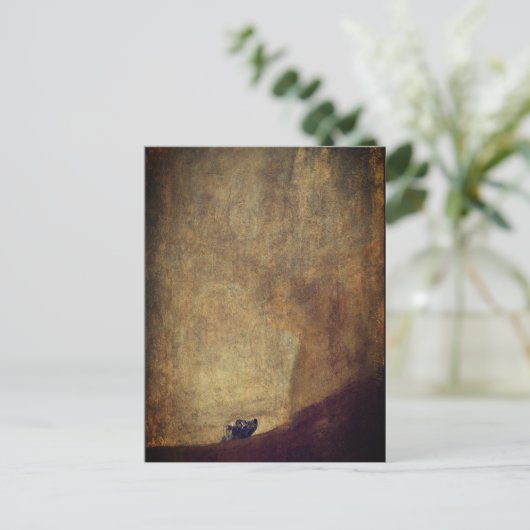 De hond (El Perro) - van Francisco Goya Briefkaart (Staand voorkant)