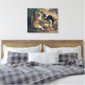 De hond gevecht, 1678 canvas afdruk (Insitu (Slaapkamer))