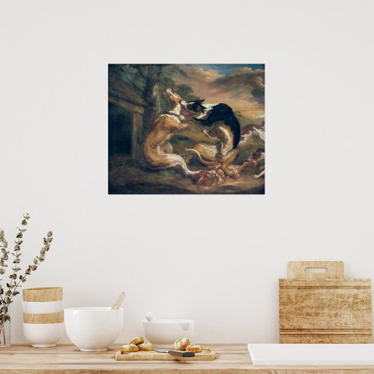 De hond gevecht, 1678 poster (Keuken)