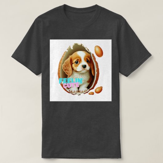 De hond gevonden in een ei t-shirt (Design voorkant)