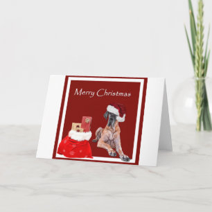 De Hond Great dane van Kerstmis Feestdagen Kaart
