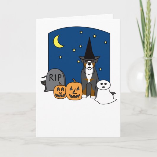 De Hond Halloween van de Berg van Bernese Kaart (Voorkant)