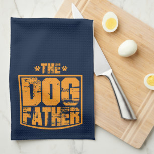 De hond heeft een gravin versleten theedoek