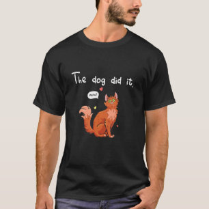 De Hond Heeft Het Gedaan   Kat Met Hartjes T-shirt