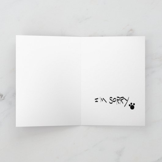 De hond heeft spijt! kaart (Binnen)