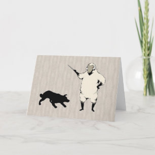 De hond Herder~A Border collie Notecard Kaart