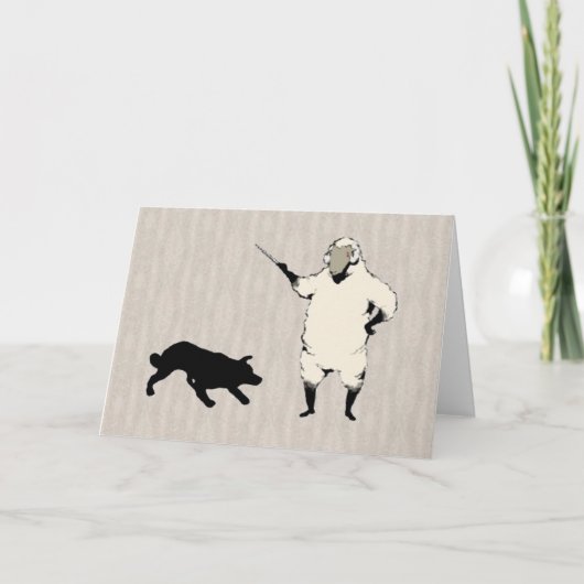 De hond Herder~A Border collie Notecard Kaart (Voorkant)