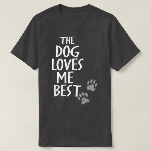 De hond houdt van mij, beste grappige hond over t-shirt (Design voorkant)