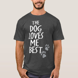 De hond houdt van mij, beste grappige hond over t-shirt