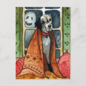 De hond in het hok, Halloween Briefkaart (Voorkant)