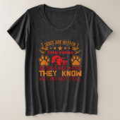 De hond is beter plus Grootte T-Hemden Grote Maat T-shirt (Design voorkant)