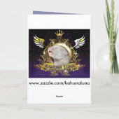 De hond is God gespelde achteruit… Feestdagen Kaart (Achterkant)