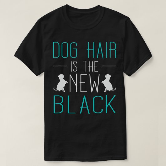De hond is het nieuwe zwart t-shirt (Design voorkant)