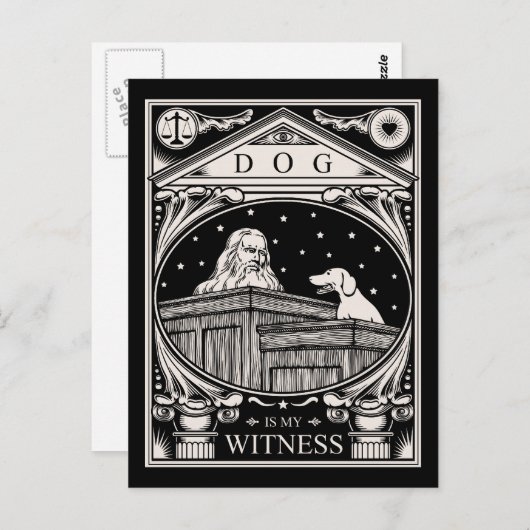 De hond is Mijn Getuige Briefkaart (Voorkant / Achterkant)