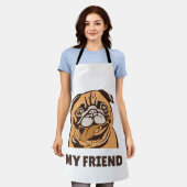 De Hond is Mijn Vriend Schort (Gedragen)