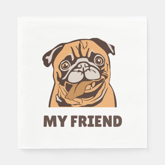 De hond is mijn vriend servet (Voorkant)