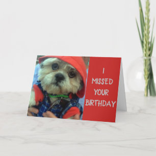 DE HOND IS "VERDRIETIG" OMDAT HIJ ***JE VERJAARDAG KAART