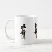 De hond is verward koffiemok (Links)