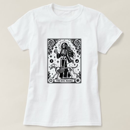 De hond Mama Tarot Dog Walker T-shirt (Design voorkant)