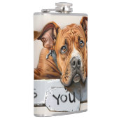 De hond mist je fles heupfles (Rechts)