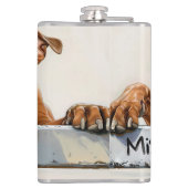 De hond mist je fles heupfles (Achterkant)