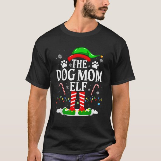 De Hond Moeder Elf Xmas Grappige Honden Liefde Ker T-shirt (Voorkant)