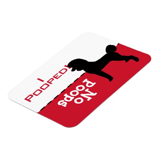 De hond moet potty Poop Magnet gaan, standaardpoel Magneet (Linkerzijde)