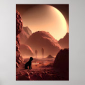 De hond op Mars | AI Art Poster (Voorkant)