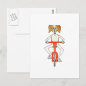 De hond Ridt een bike. Briefkaart (Voorkant / Achterkant)