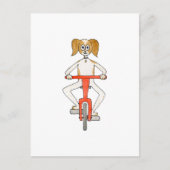 De hond Ridt een bike. Briefkaart (Voorkant)