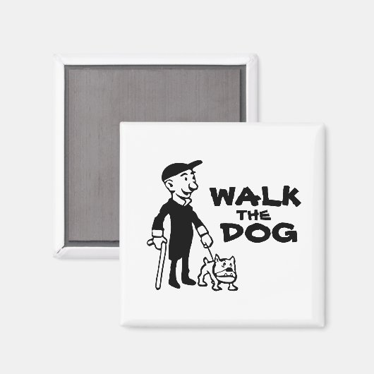 De hond rondlopen magneet (Voorkant / Achterkant)