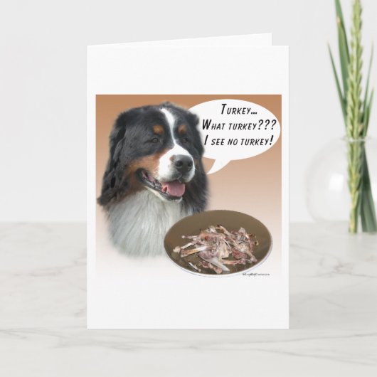 De Hond Turkije van de Berg van Bernese Feestdagen Kaart (Voorkant)