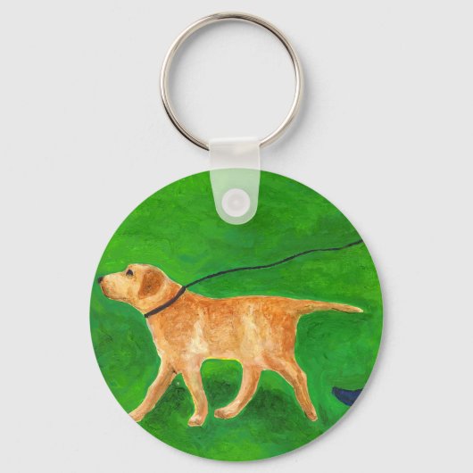 De hond uitlaten sleutelhanger (Voorkant)