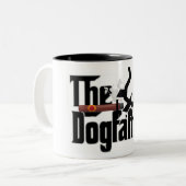 De hond vader tweekleurige koffiemok (Voorkant links)
