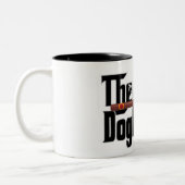 De hond vader tweekleurige koffiemok (Links)