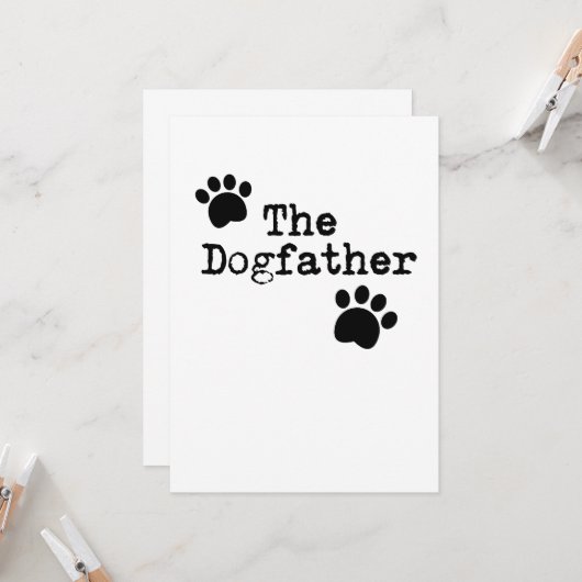De hond vader vader Mannen Funny Vaderdag Gift Kaart (Voorkant / Achterkant in situ)
