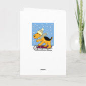 De Hond van Airedale Terrier van Kawaii op het Feestdagen Kaart (Achterkant)